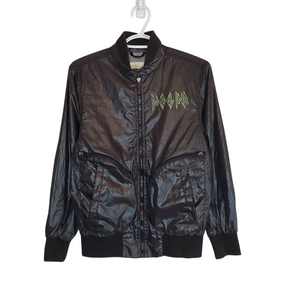 Vintage y2k Diesel Ind. Iron Maiden font jacket black fits size XS/S - Picture 1 of 6